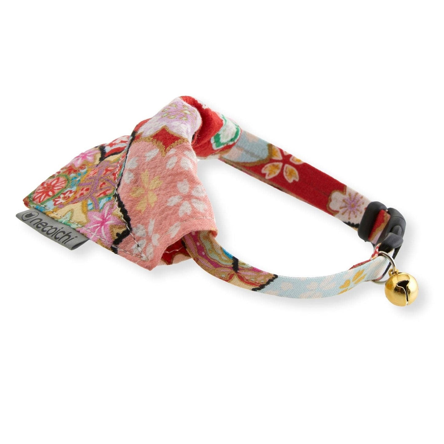 Bandana Cat Collar With Air Tag Pocket - Blossom Red