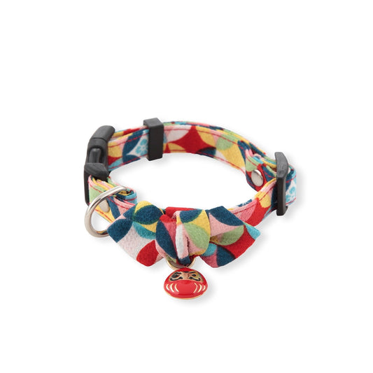 Daruma Charm Bow Tie Collar