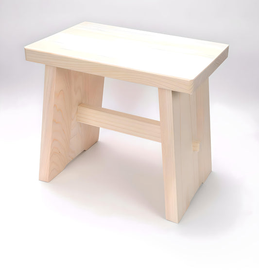 Low Hinoki Bath Stool