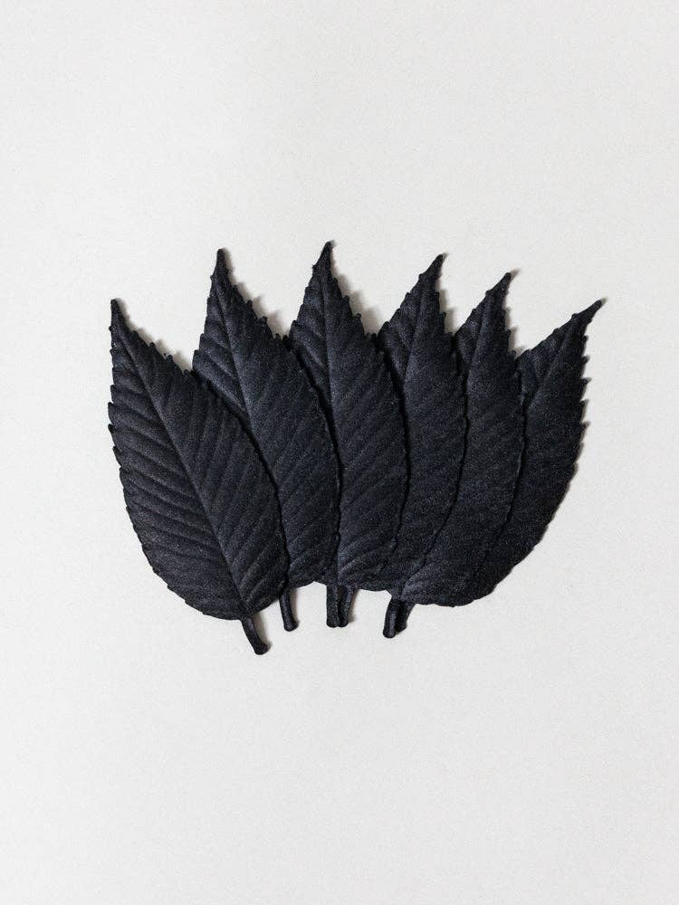 HA KO Paper Incense Leaves - Black No. 01 Relax, Set of 6